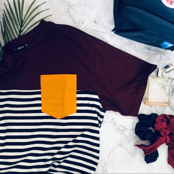 SHEIN Tops - VSCO Colorblock Tee
